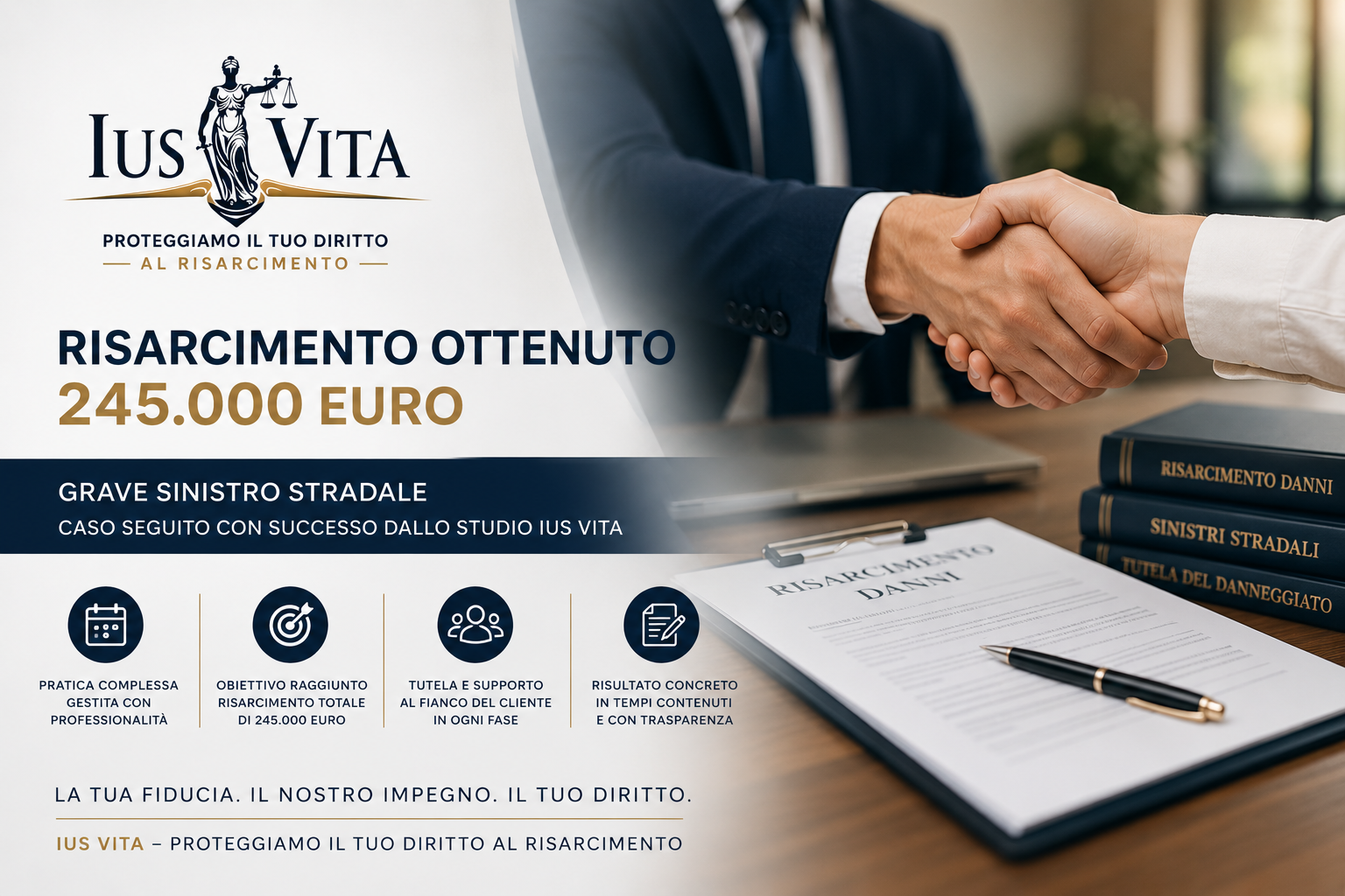 Risarcimento Danni da Incidente Stradale: 245.000,00 Euro per la Nostra Assistita